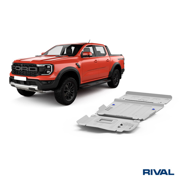 Skid Plate Set (Engine, Gearbox, Transfer Case) Ford Ranger Raptor 2022-; Ranger 2022-;  Volkswagen Amarok 2023-; 3 l. / diesel; 2 l. / diesel